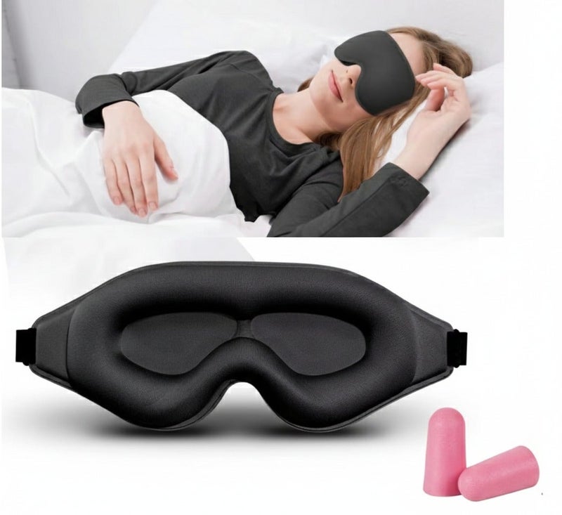 OSALIA Sleeping Eye Mask – No Pressure on Eyes, 100% Light Blocking Sleep Mask for Men & Women, Adjustable Strap, Perfect for Side Sleepers, Travel, Yoga, and Naps - Image 1